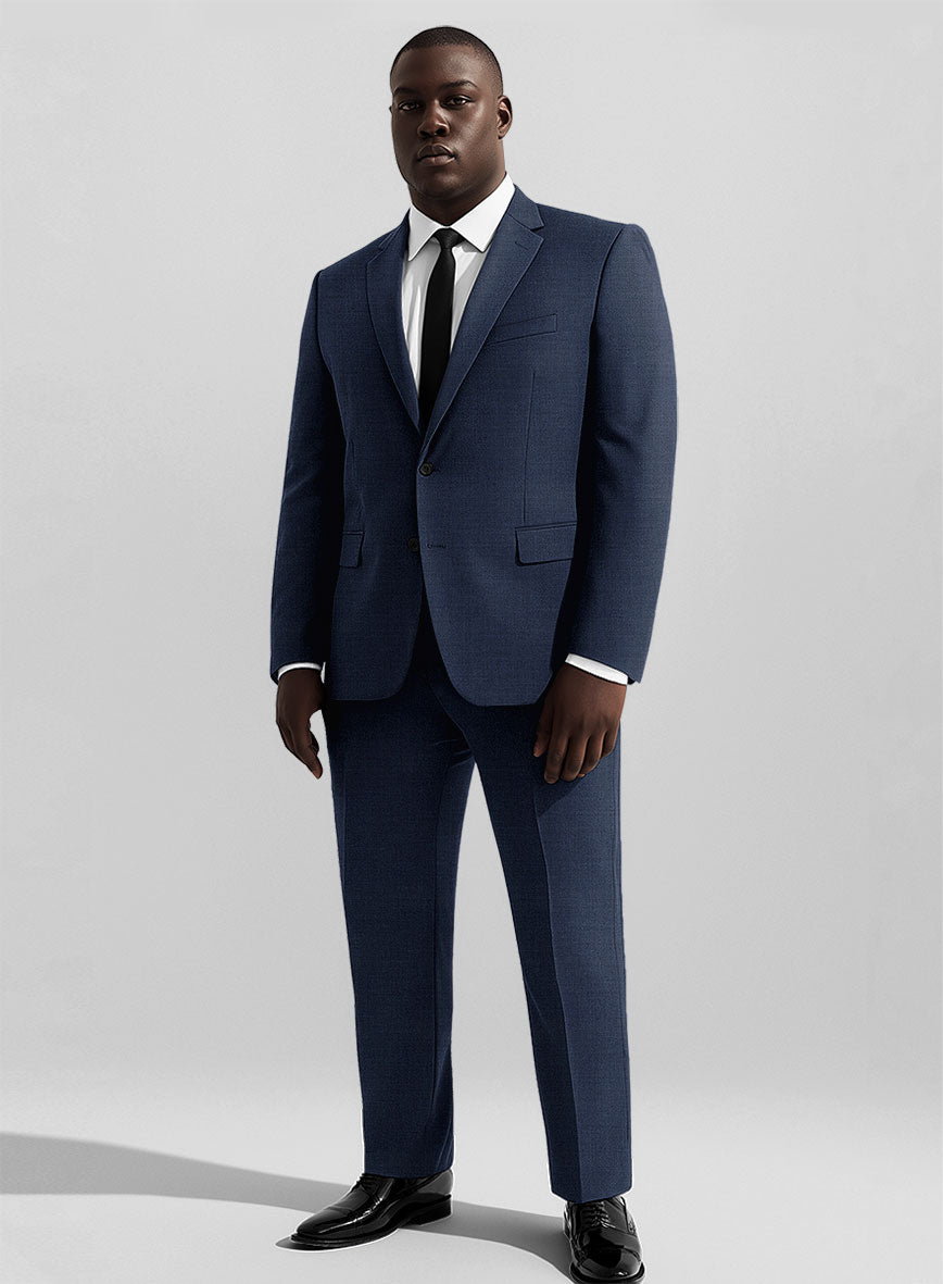 Stretch Royal Blue Wool Suit - Big & Tall - StudioSuits