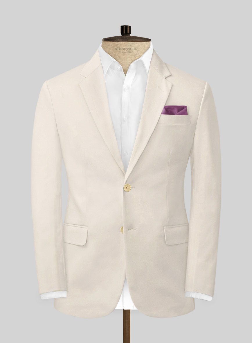 Stretch Summer Beige Chino Jacket - StudioSuits