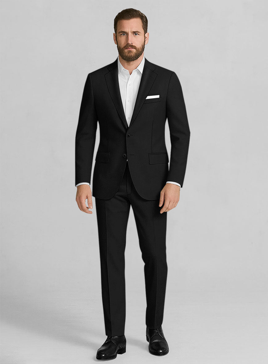 Stretch Summer Black Chino Suit - StudioSuits