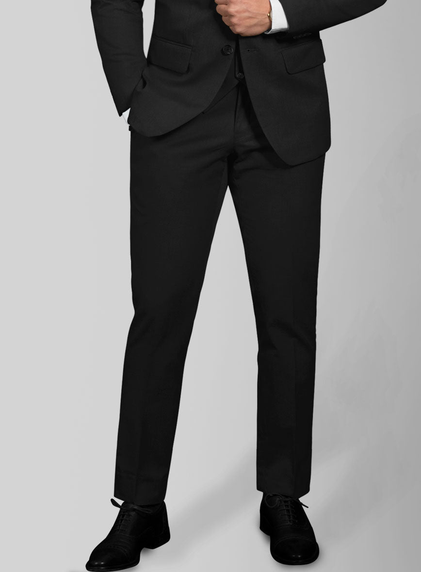 Stretch Summer Black Chino Suit - StudioSuits