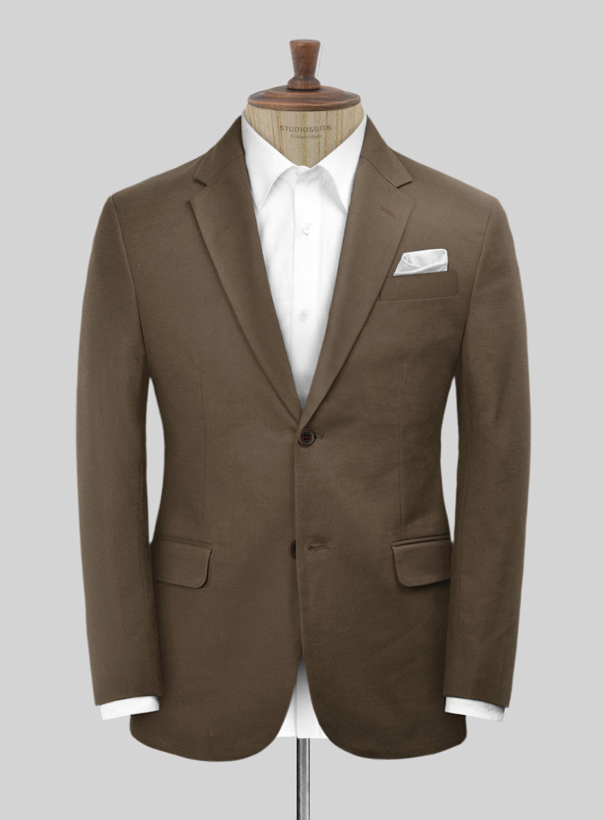 Stretch Summer Brown Chino Jacket - StudioSuits