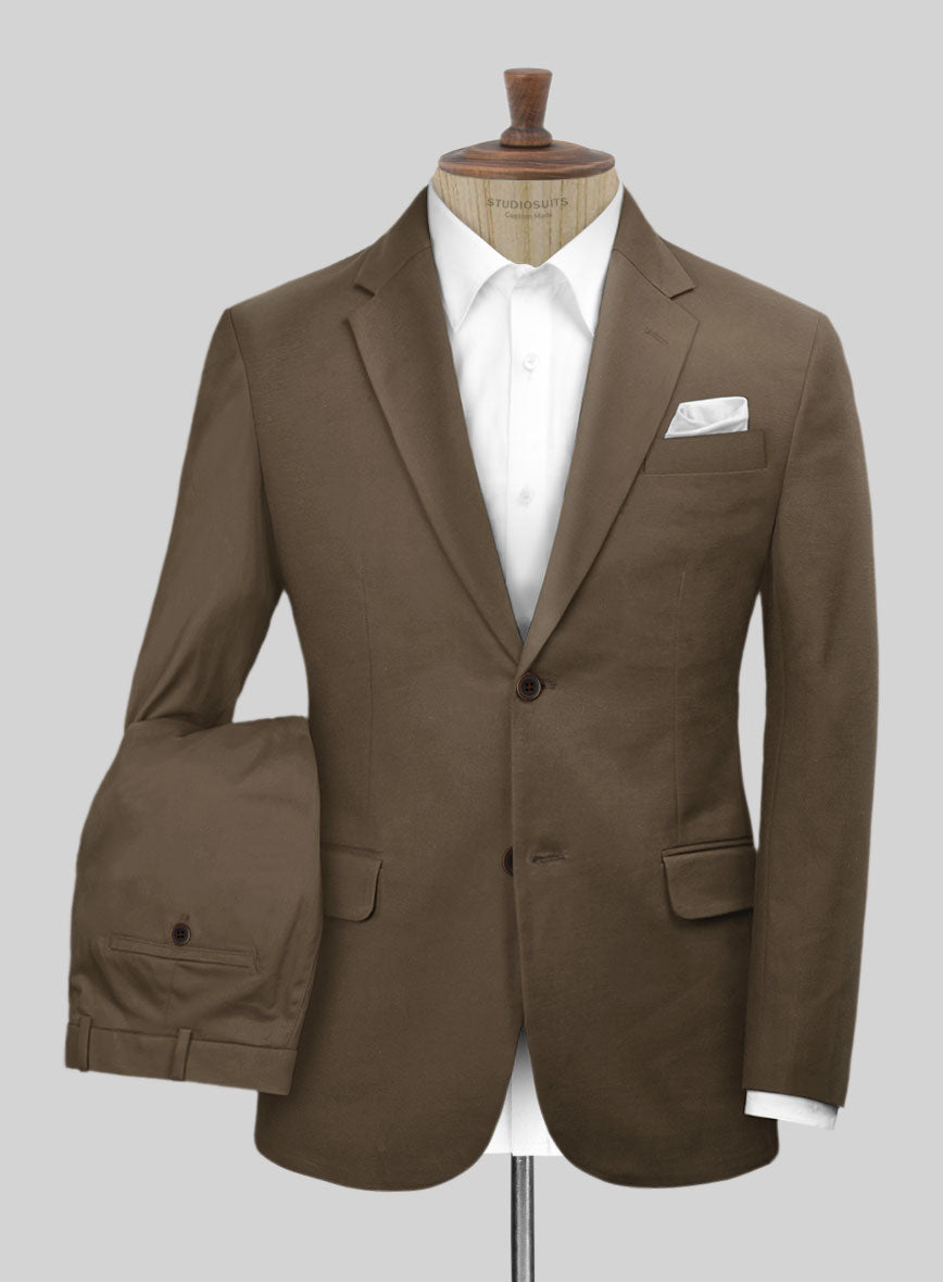 Stretch Summer Brown Chino Suit - StudioSuits