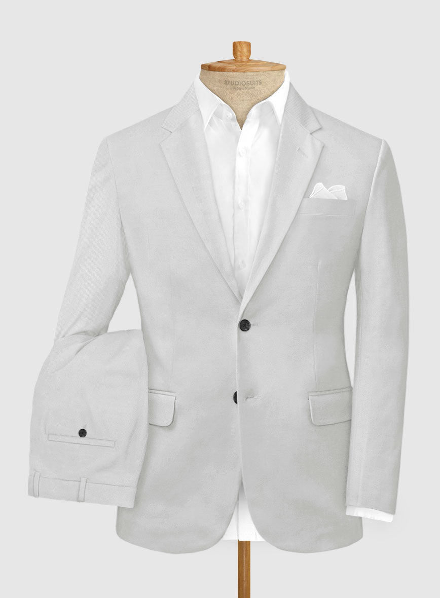 Stretch Summer Light Gray Chino Suit - StudioSuits
