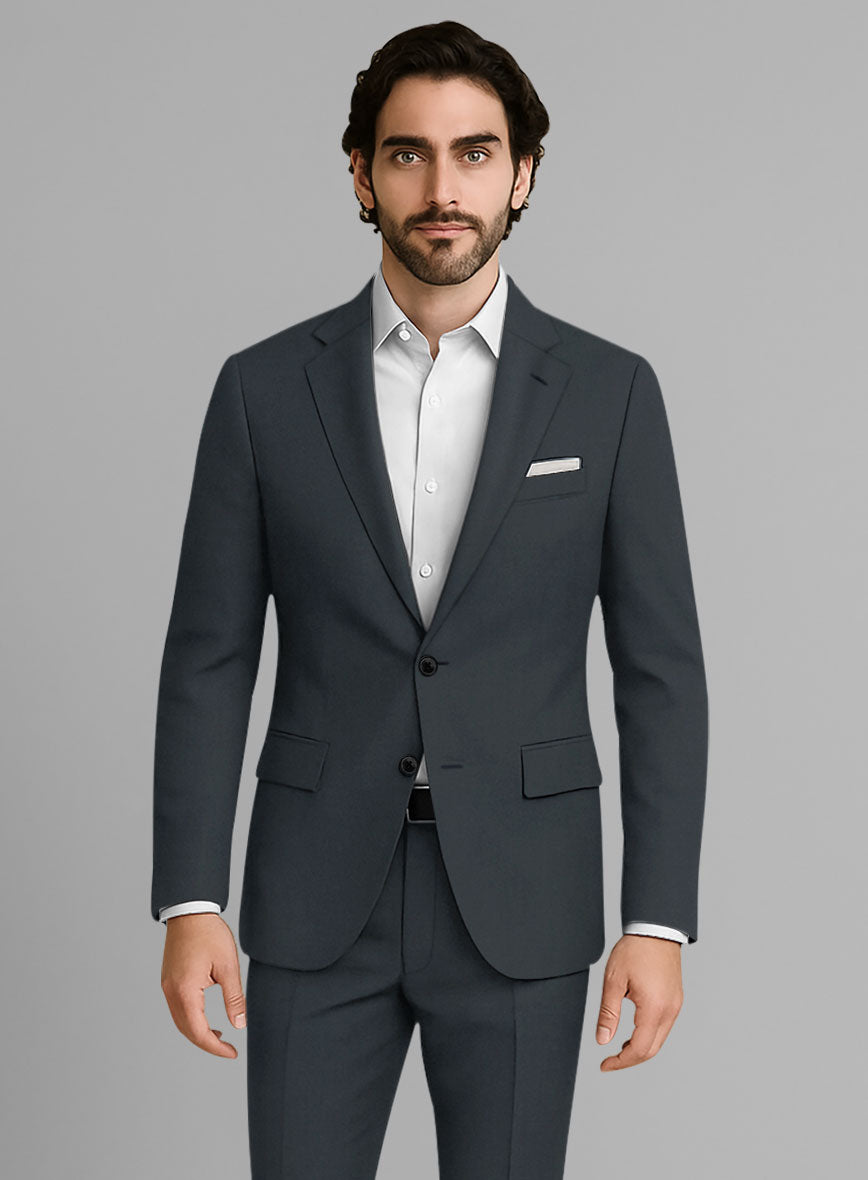Stretch Summer Navy Blue Chino Jacket - StudioSuits