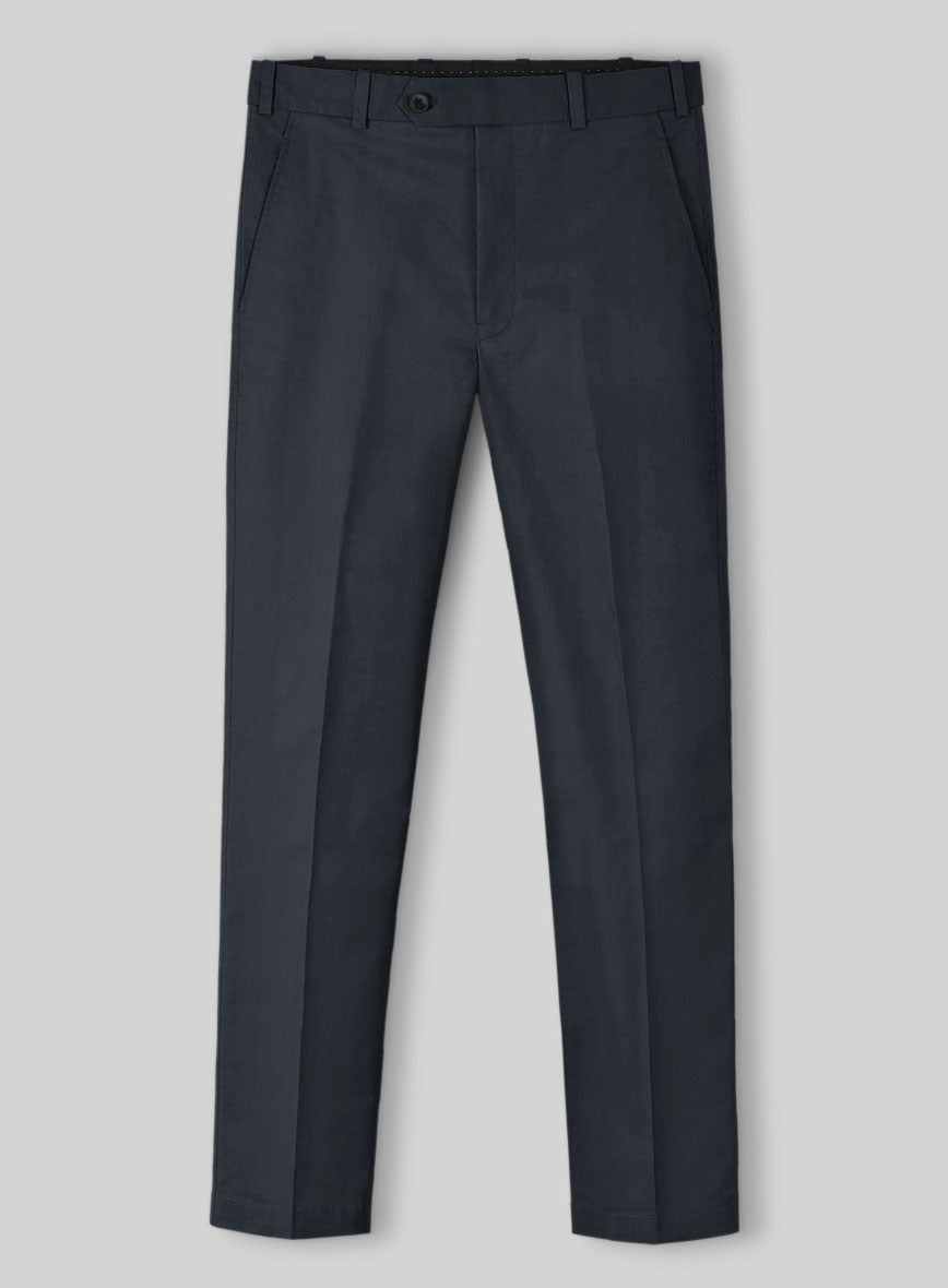 Stretch Summer Navy Blue Chino Pants - StudioSuits