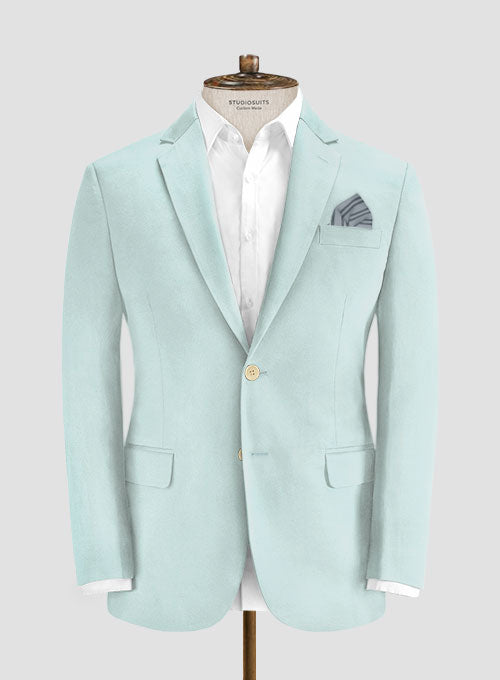 Stretch Summer Sea Blue Chino Suit - StudioSuits