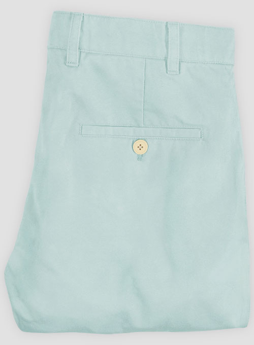 Washed Stretch Summer Sea Blue Chino Pants - StudioSuits