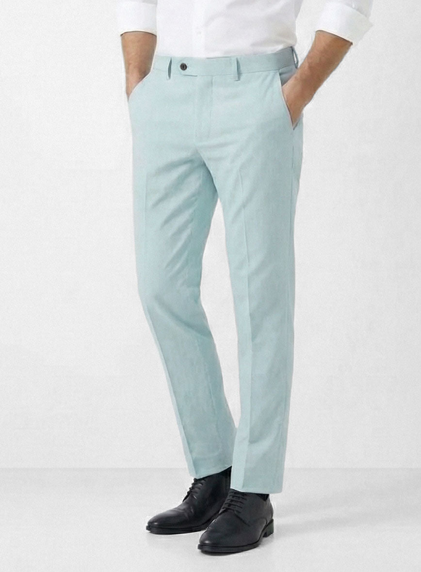 Stretch Summer Sky Blue Chino Pants - StudioSuits