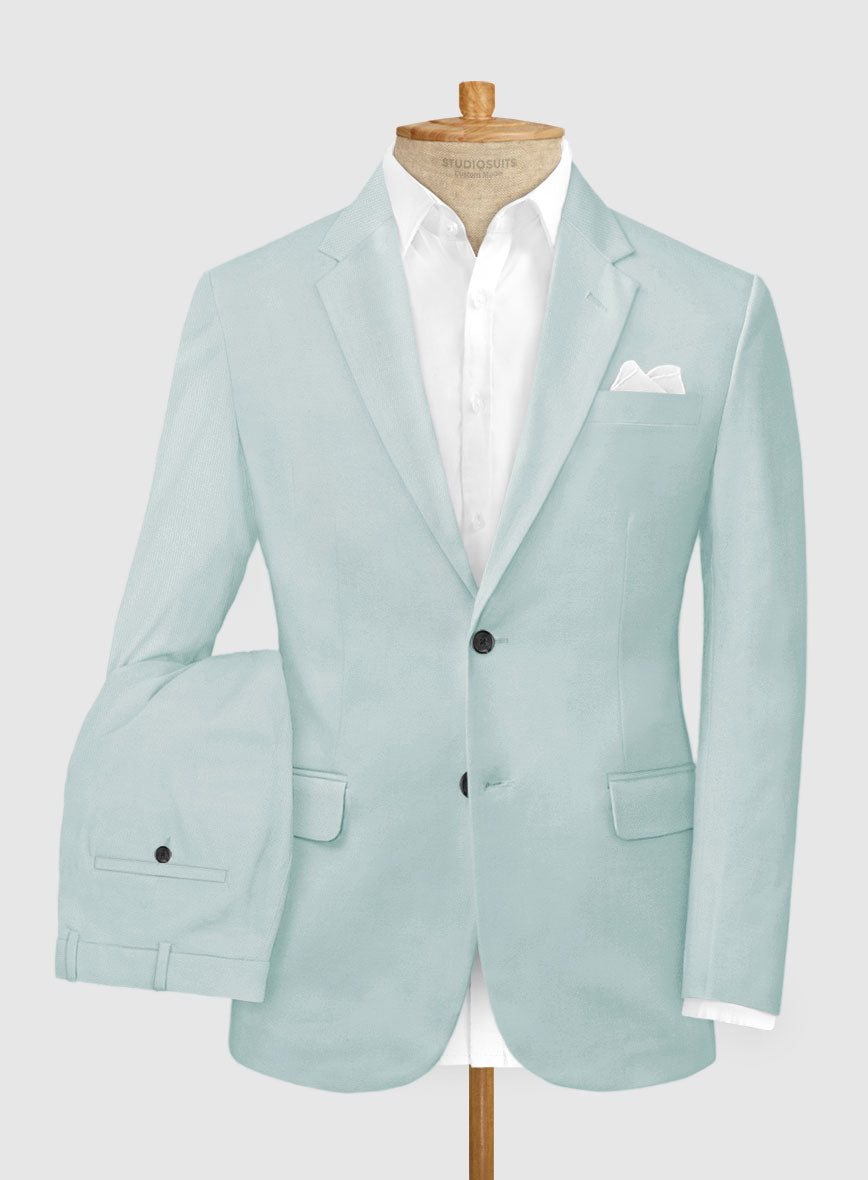 Stretch Summer Sky Blue Chino Suit - StudioSuits
