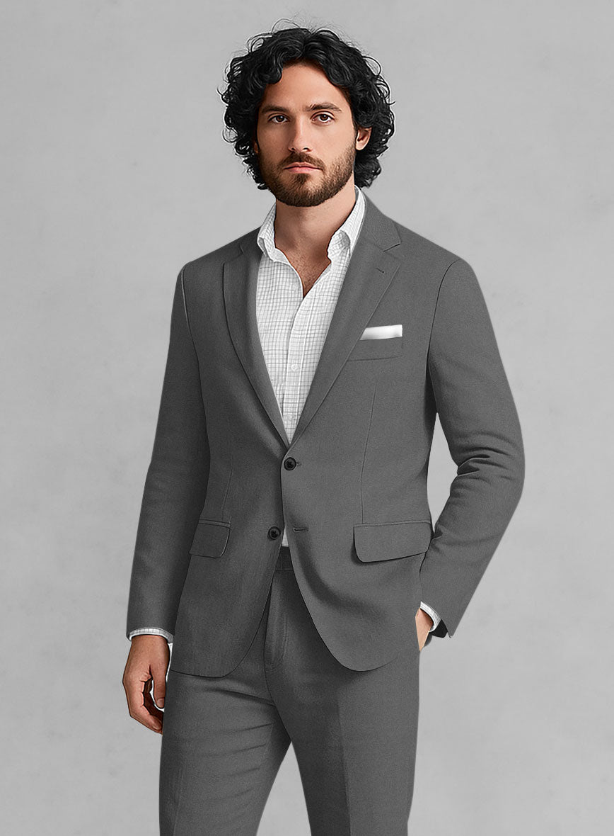 Stretch Summer Gray Chino Suit - StudioSuits