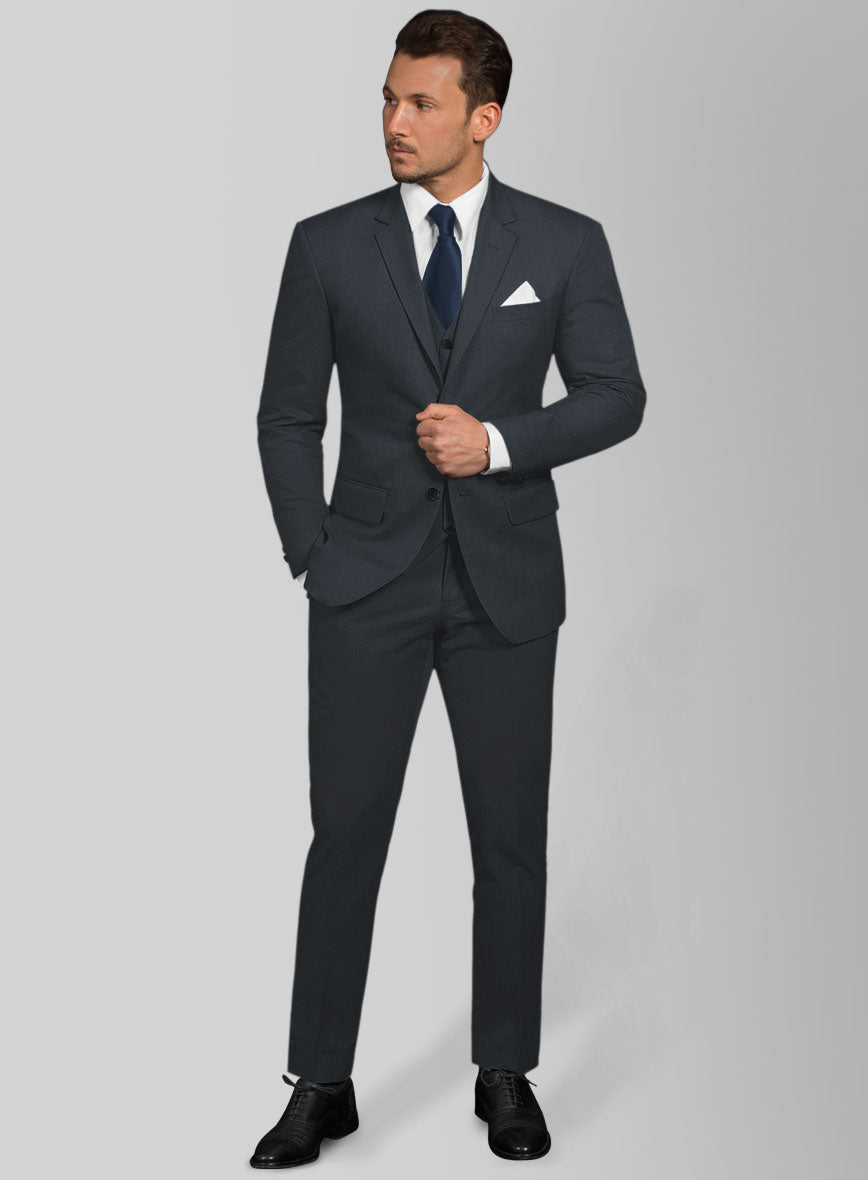 Stretch Summer Navy Blue Chino Suit - StudioSuits