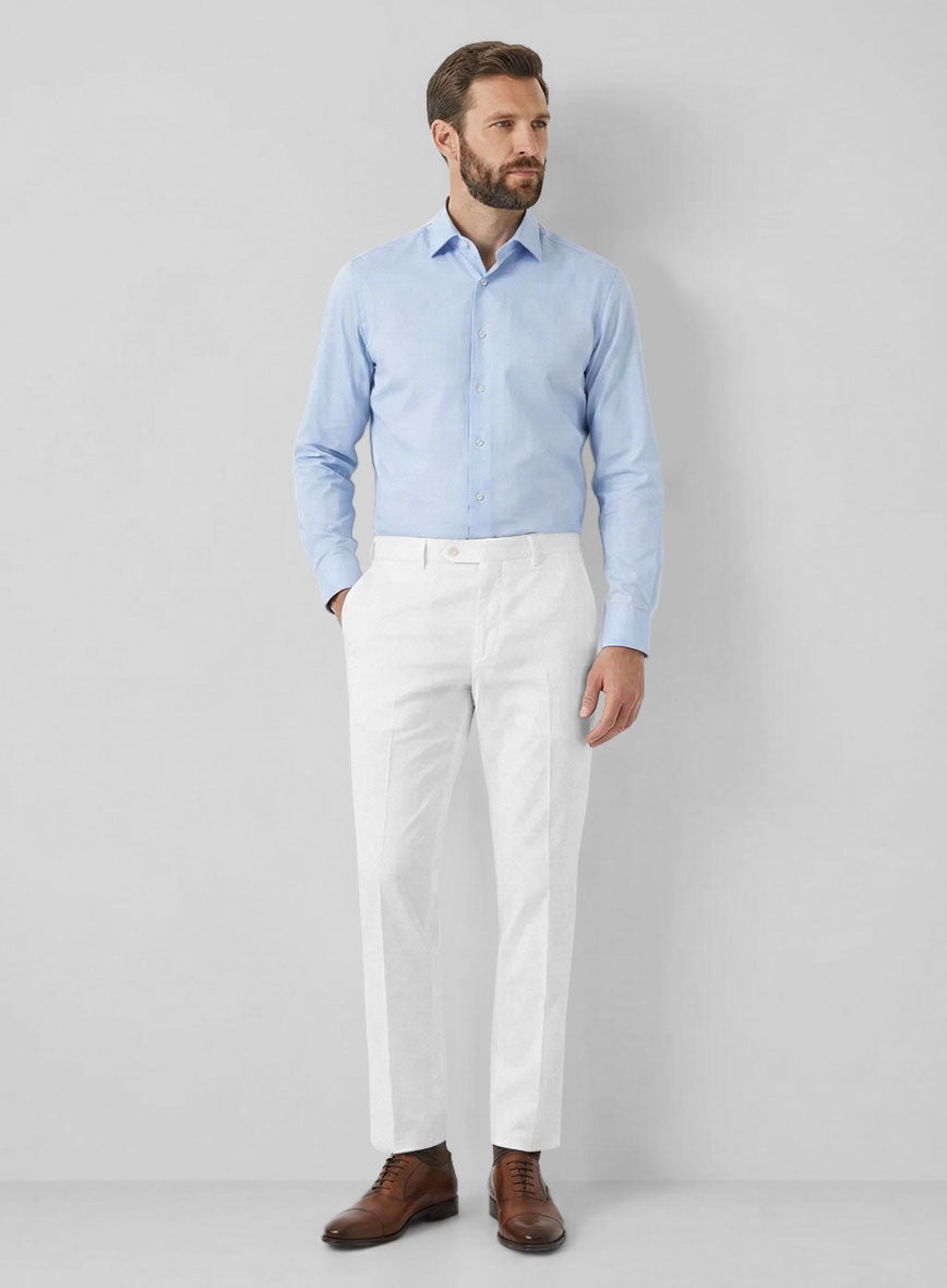 Stretch Summer White Chino Pants - StudioSuits