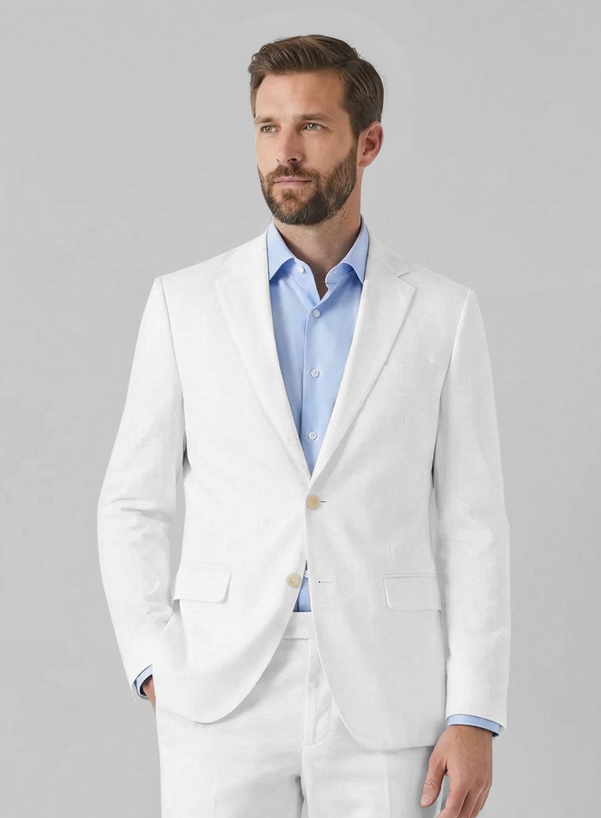 Stretch Summer White Chino Suit - StudioSuits