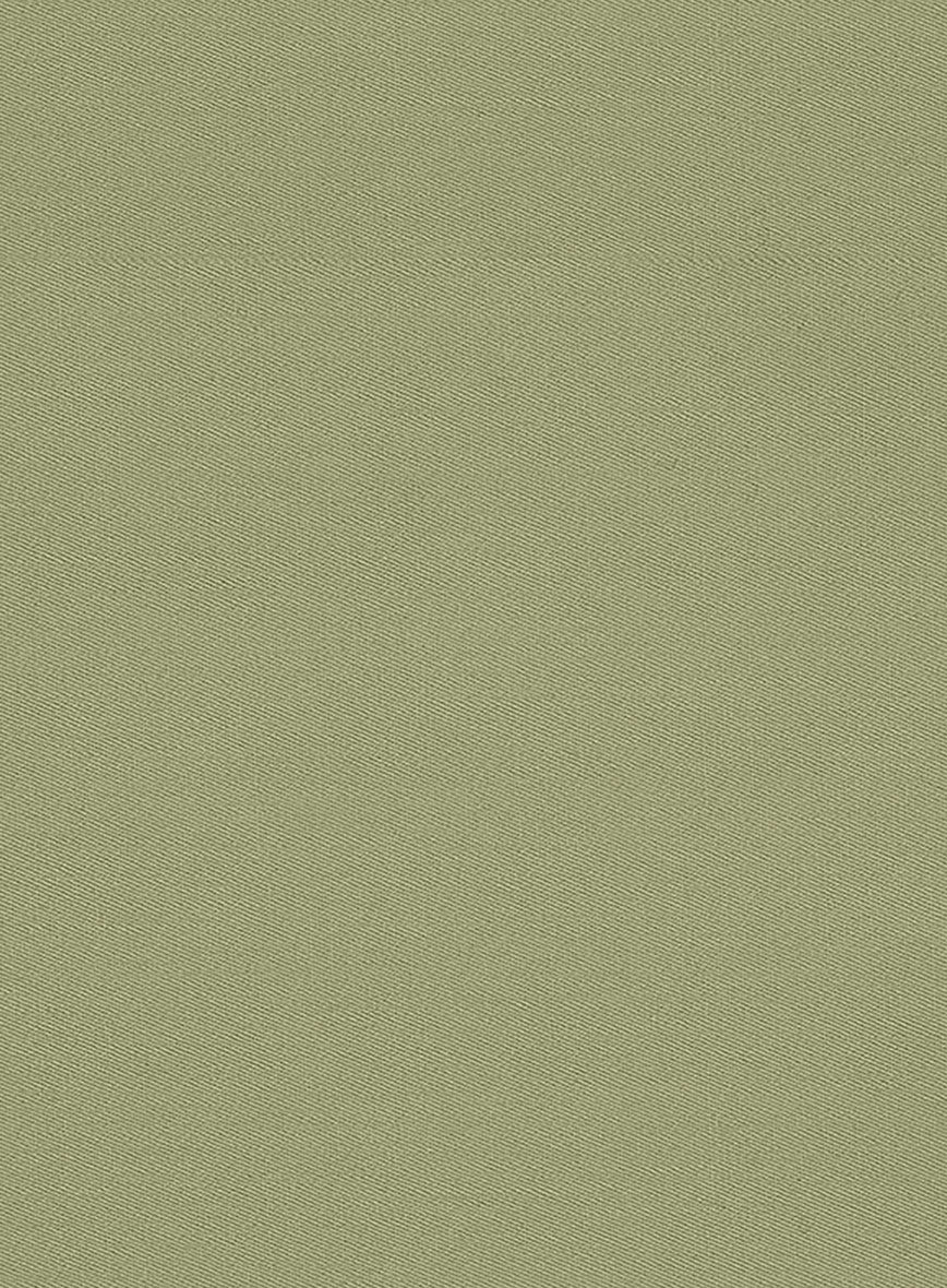 Stretch Summer Weight Army Green Chino Pants - StudioSuits