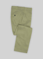 Stretch Summer Weight Army Green Chino Pants - StudioSuits