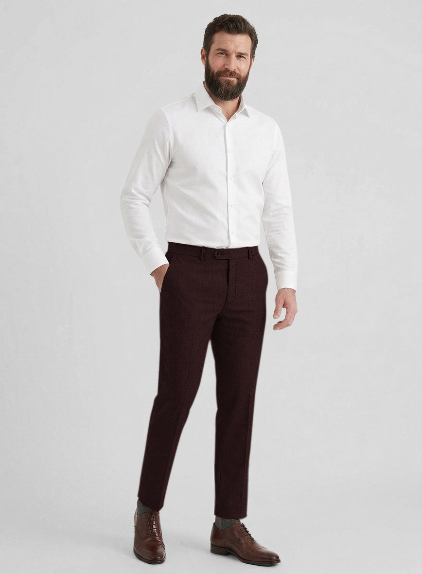 Stretch Wine Wool Suit - StudioSuits