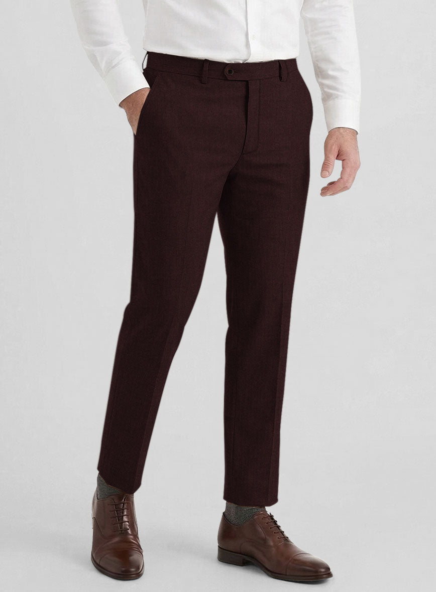 Stretch Wine Wool Suit - StudioSuits