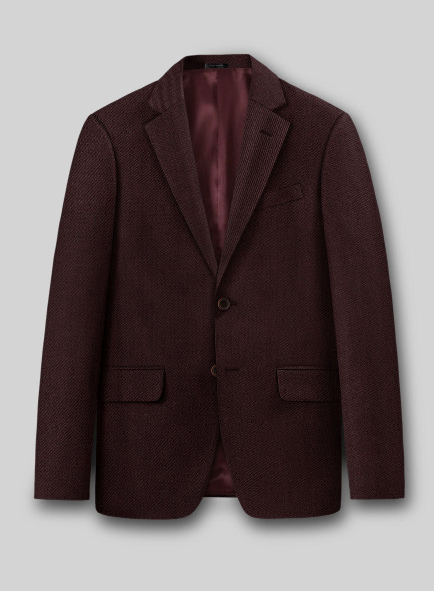Stretch Wine Wool Suit - StudioSuits