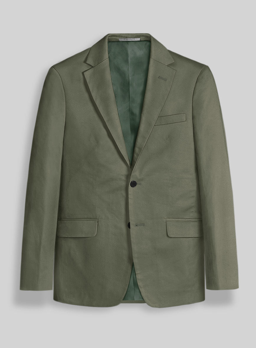 Stretch Summer Olive Green Chino Suit - StudioSuits