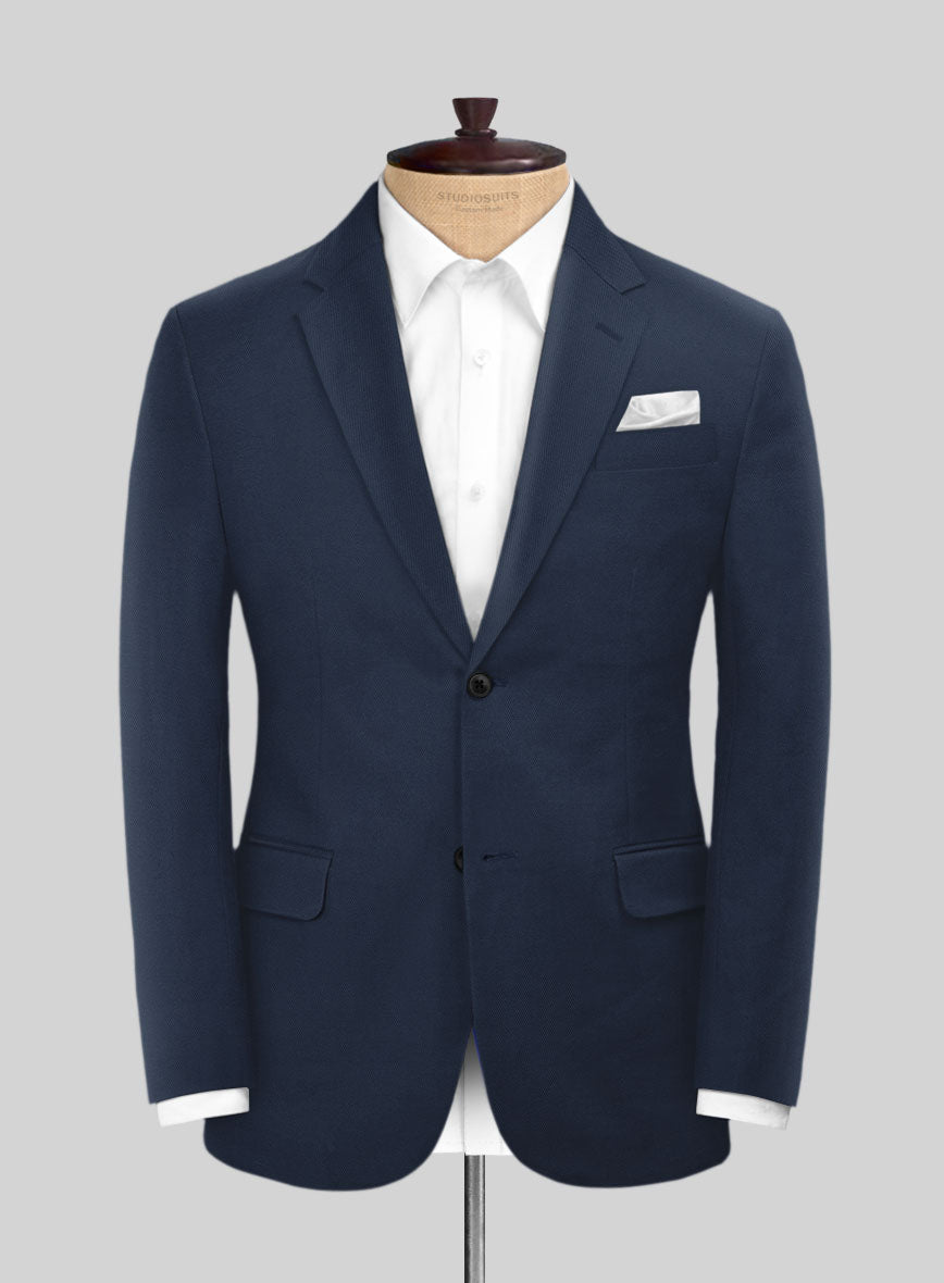 Stretch Summer Royal Blue Chino Jacket - StudioSuits