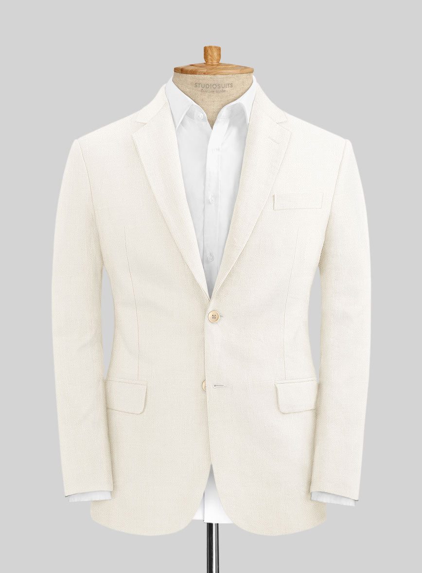 Stylbiella Cream Linen Jacket - StudioSuits