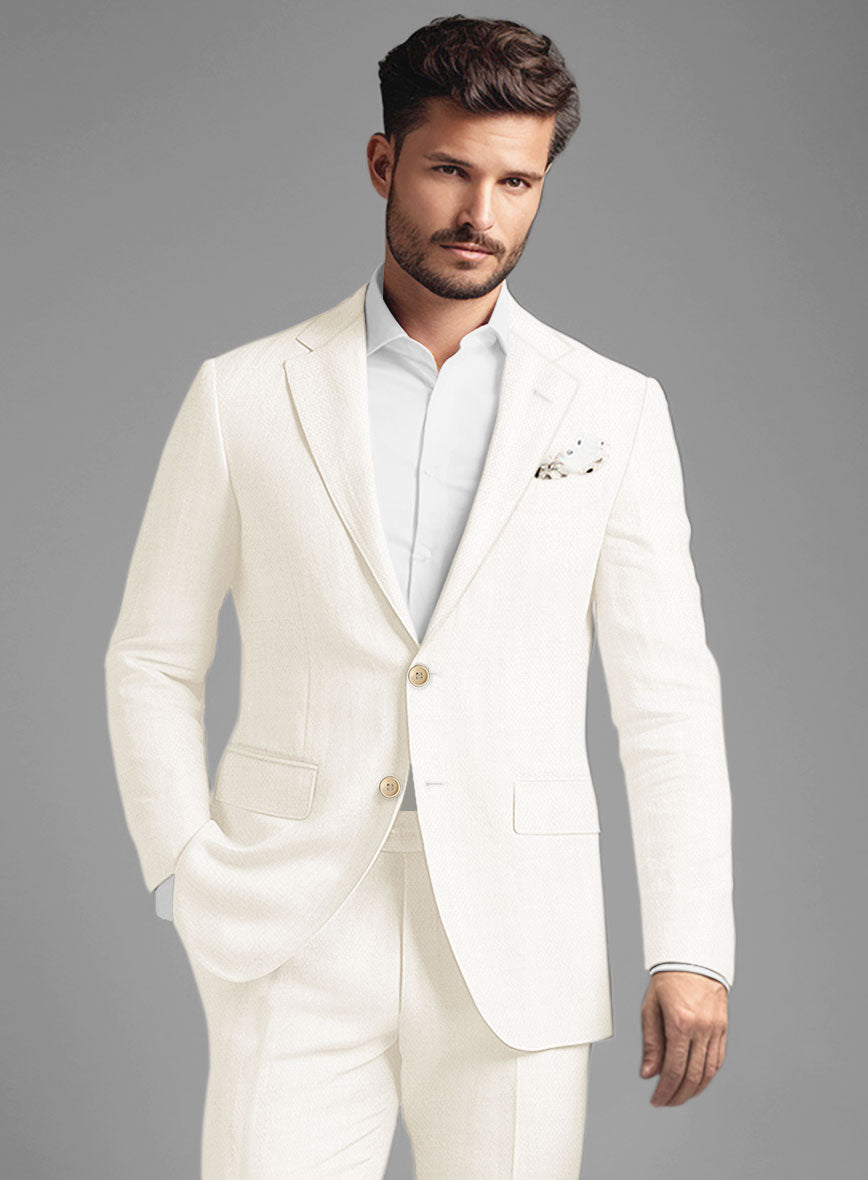 Stylbiella Cream Linen Jacket - StudioSuits