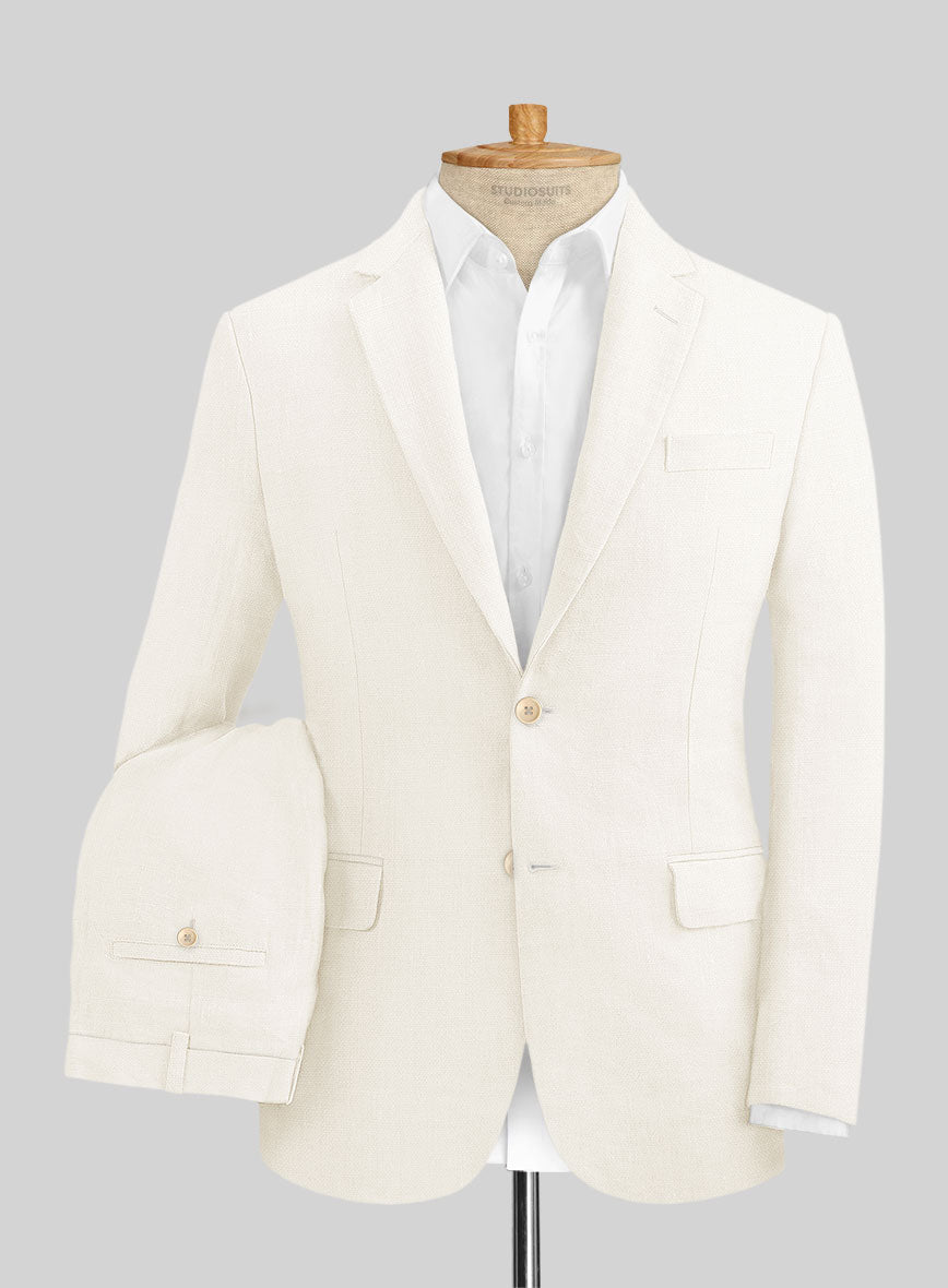 Stylbiella Cream Linen Suit - StudioSuits