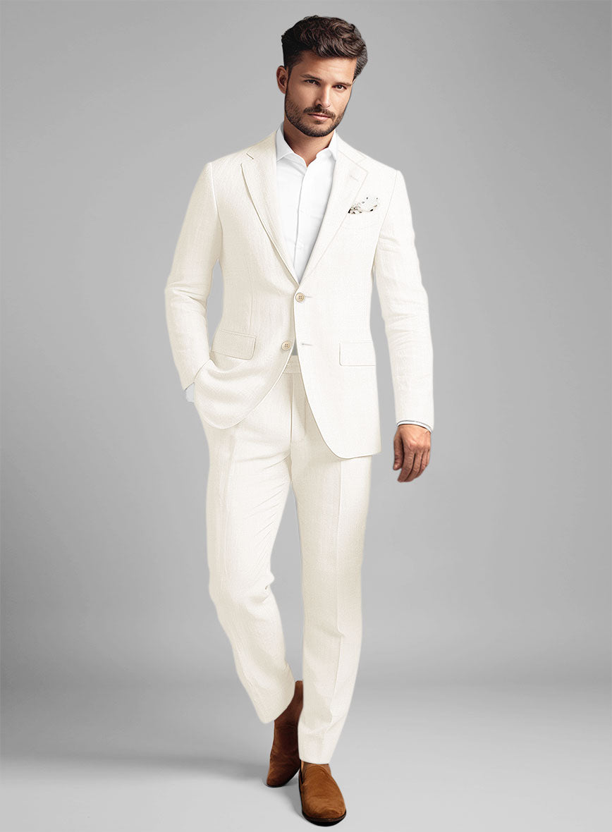 Stylbiella Cream Linen Suit - StudioSuits