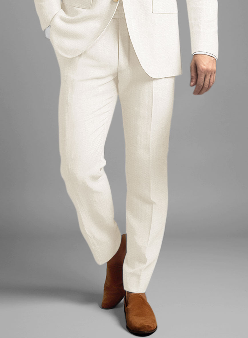 Stylbiella Cream Linen Suit - StudioSuits