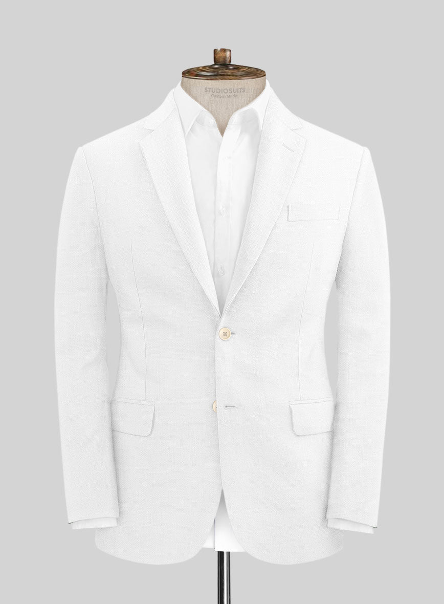 Stylbiella Natural White Linen Jacket - StudioSuits