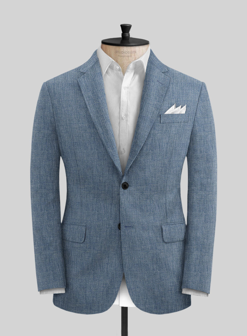 Stylbiella Spring Blue Linen Suit - StudioSuits