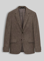 Stylbiella Spring Brown Linen Jacket - StudioSuits