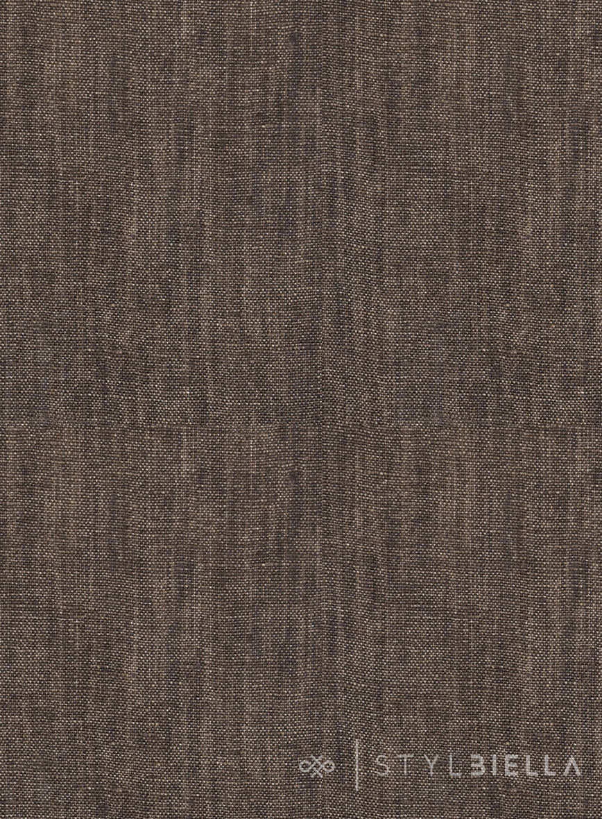 Stylbiella Spring Brown Linen Jacket - StudioSuits