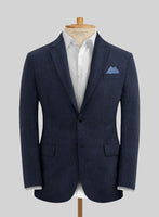 Stylbiella Spring Dark Blue Linen Jacket - StudioSuits