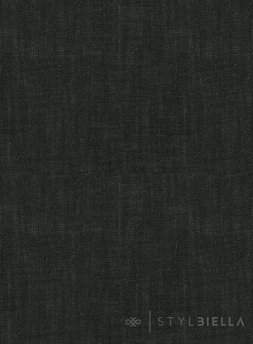 Stylbiella Spring Dark Green Linen Jacket - StudioSuits