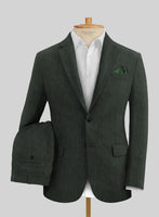 Stylbiella Spring Dark Green Linen Suit - StudioSuits