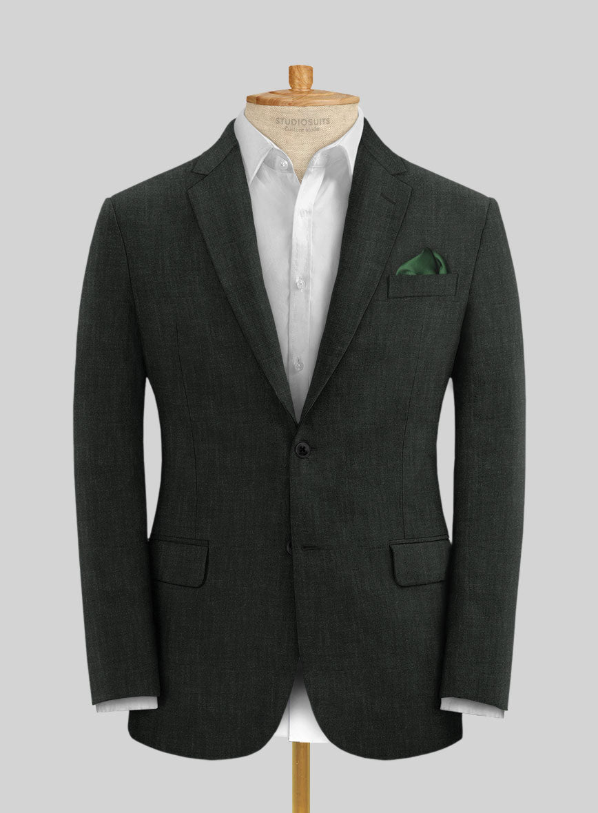 Stylbiella Spring Dark Green Linen Suit - StudioSuits