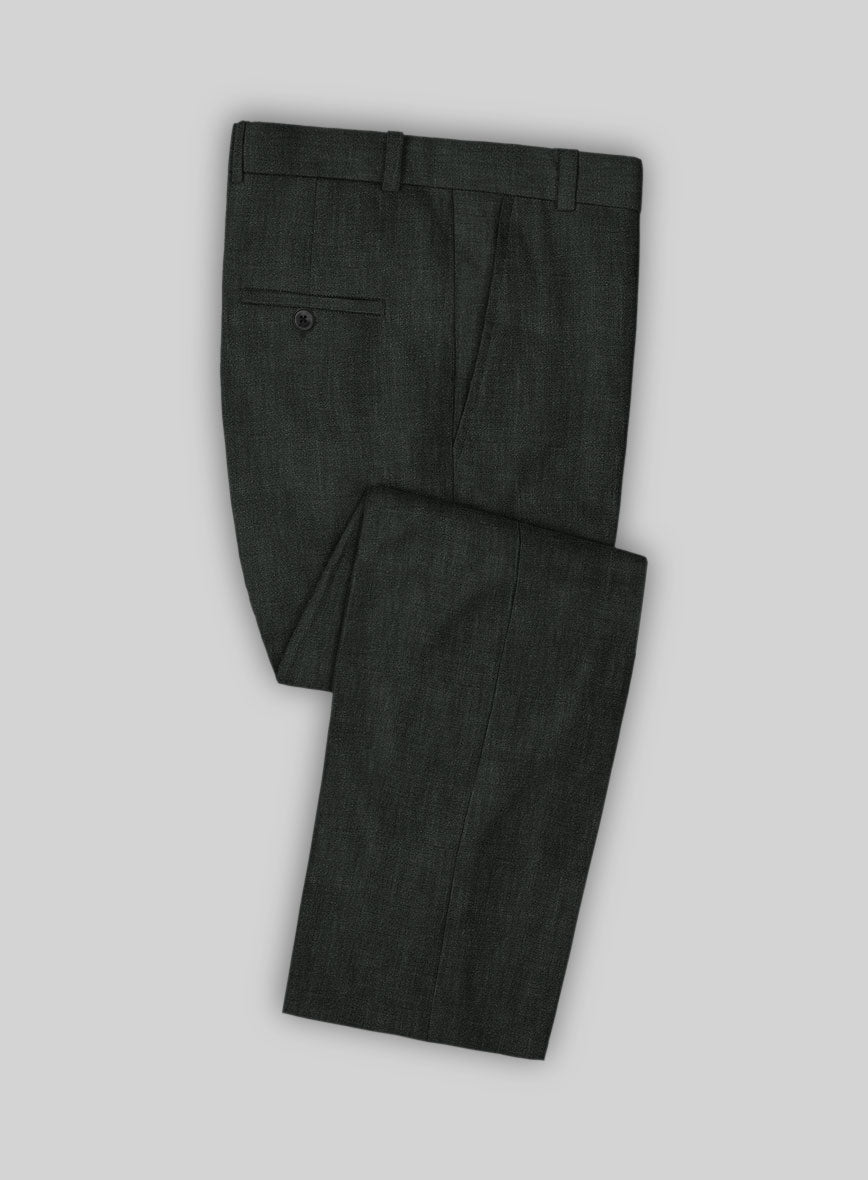 Stylbiella Spring Dark Green Linen Suit - StudioSuits