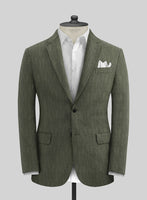 Stylbiella Spring Dew Green Linen Jacket - StudioSuits