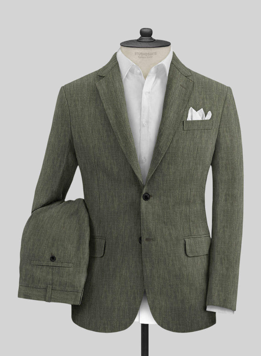 Stylbiella Spring Dew Green Linen Suit - StudioSuits