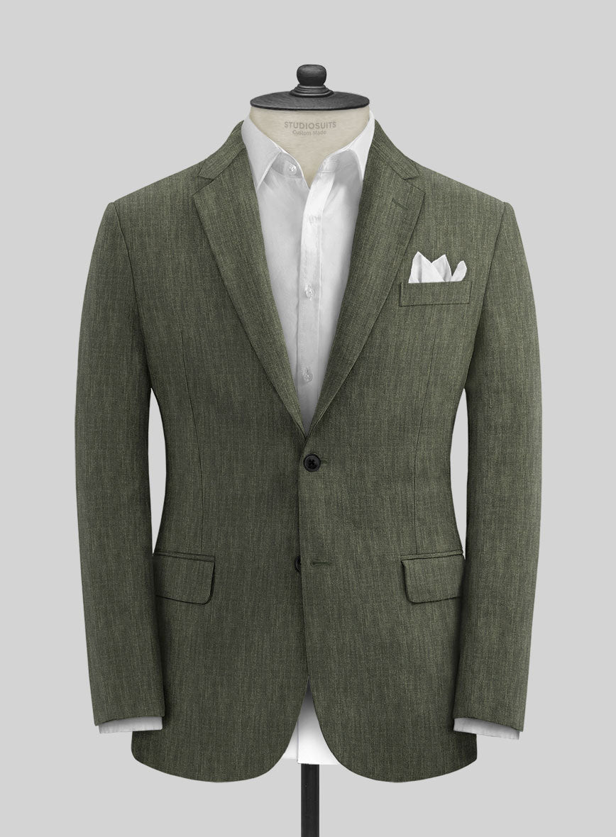 Stylbiella Spring Dew Green Linen Suit - StudioSuits