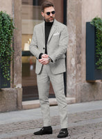 Stylbiella Spring Gray Linen Suit - StudioSuits