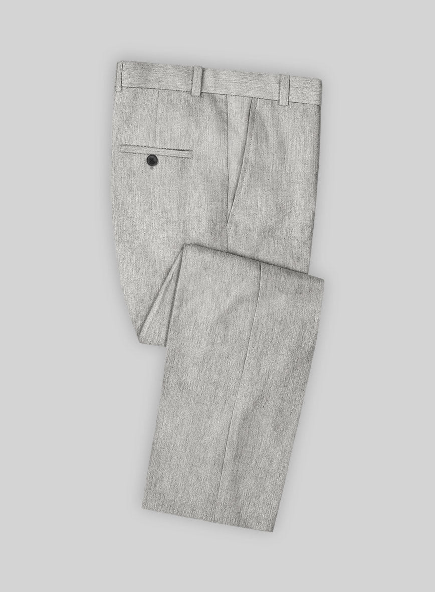 Stylbiella Spring Gray Linen Suit - StudioSuits
