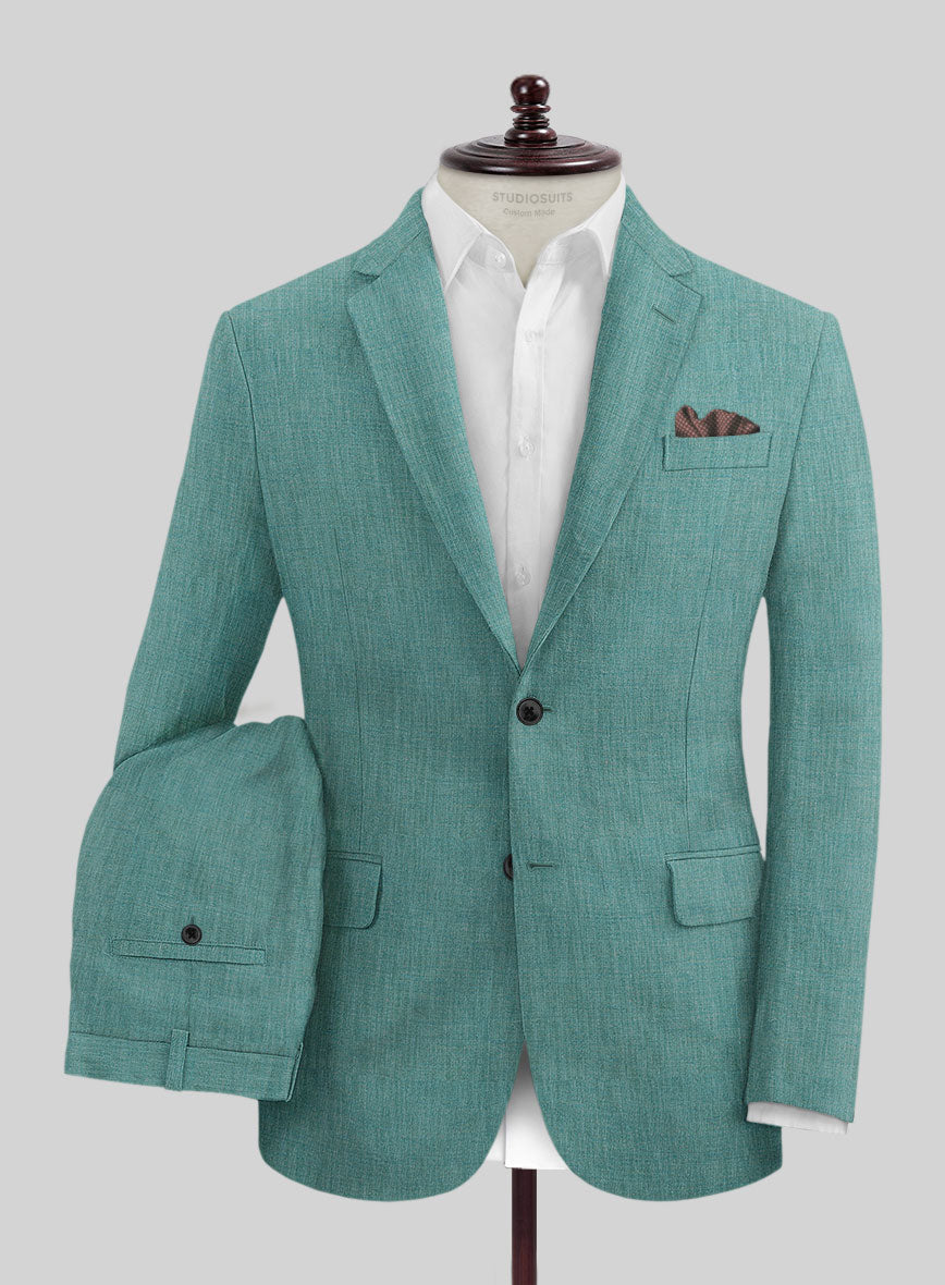 Stylbiella Spring Green Linen Suit - StudioSuits