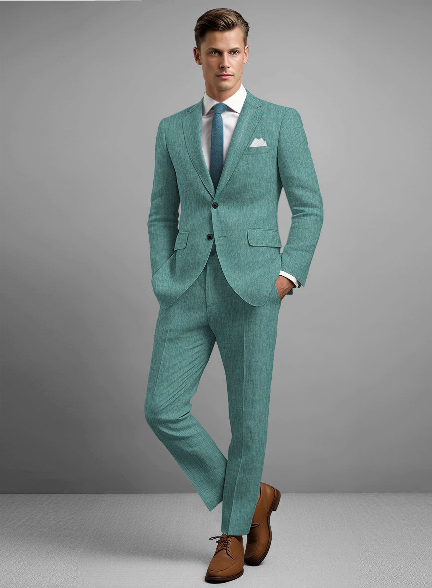 Stylbiella Spring Green Linen Suit - StudioSuits
