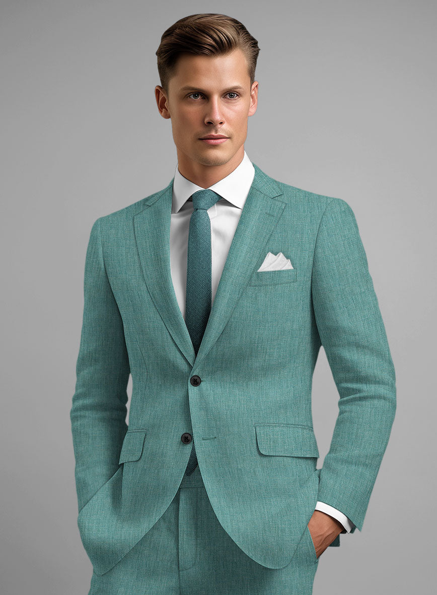 Stylbiella Spring Green Linen Suit - StudioSuits