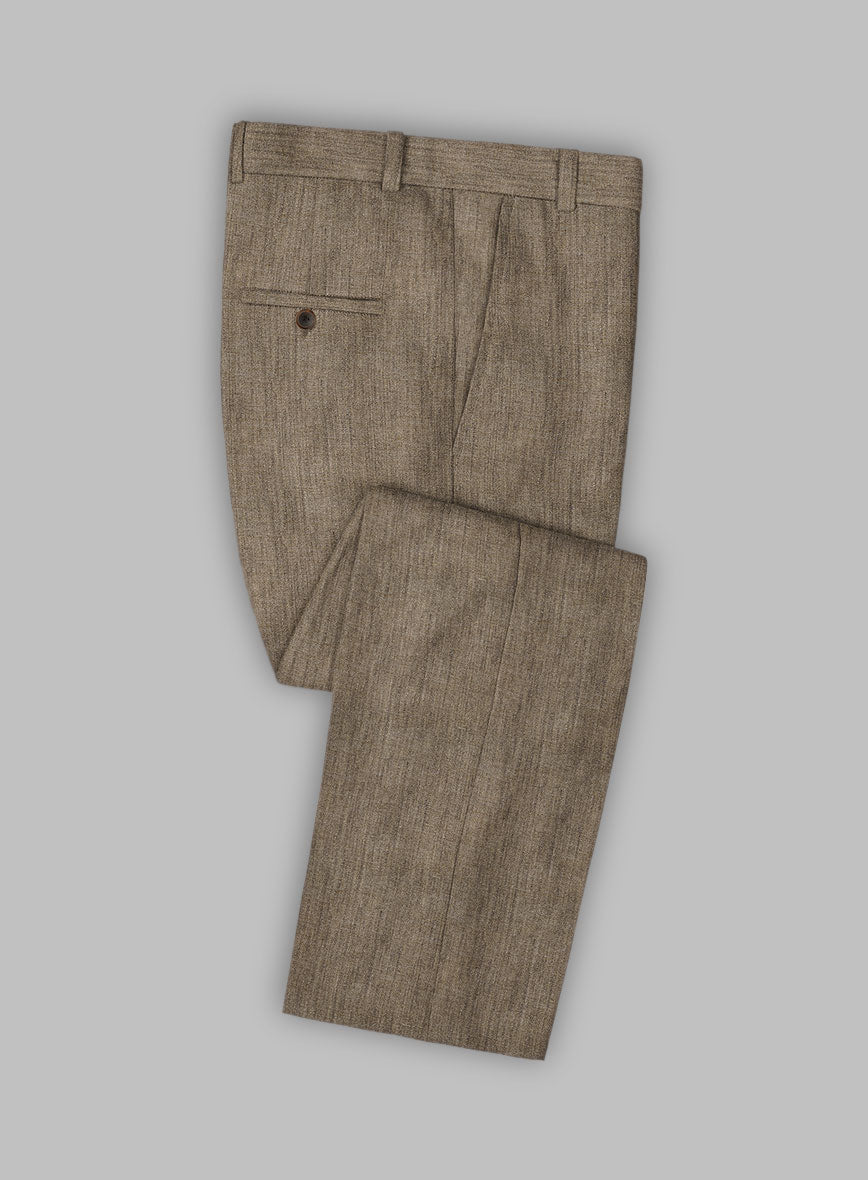 Stylbiella Spring Light Brown Linen Suit - StudioSuits