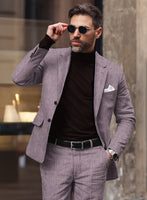 Stylbiella Spring Purple Linen Jacket - StudioSuits
