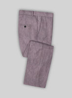 Stylbiella Spring Purple Linen Pants - StudioSuits