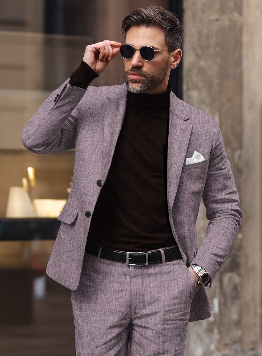 Stylbiella Spring Purple Linen Suit - StudioSuits